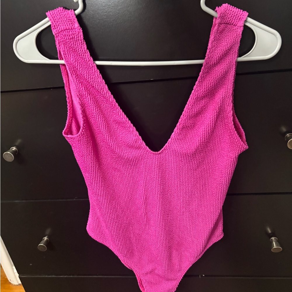 Lulu's Fuchsia One Piece Swimsuit
